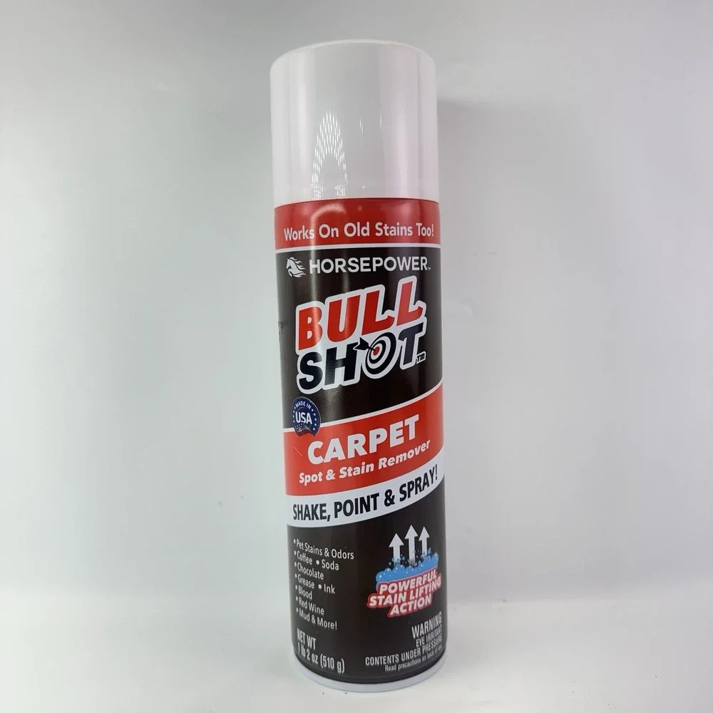 Horsepower Bull Shot Carpet Stain Remover 18oz Spray Pet Odor Cleaner Spot Sta